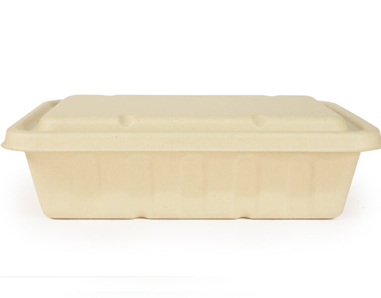 2500ml Sugarcane Bagasse Tray Side with Lid