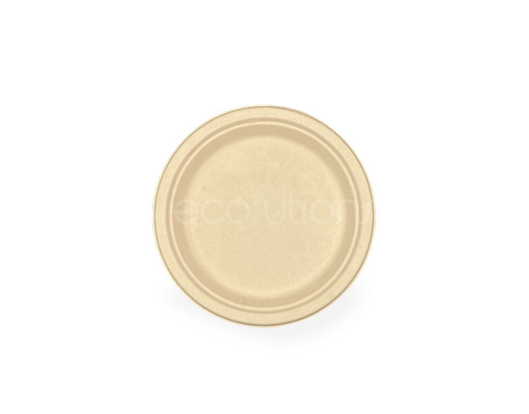 Bagasse Plate 7" Med Weight Ecolutions