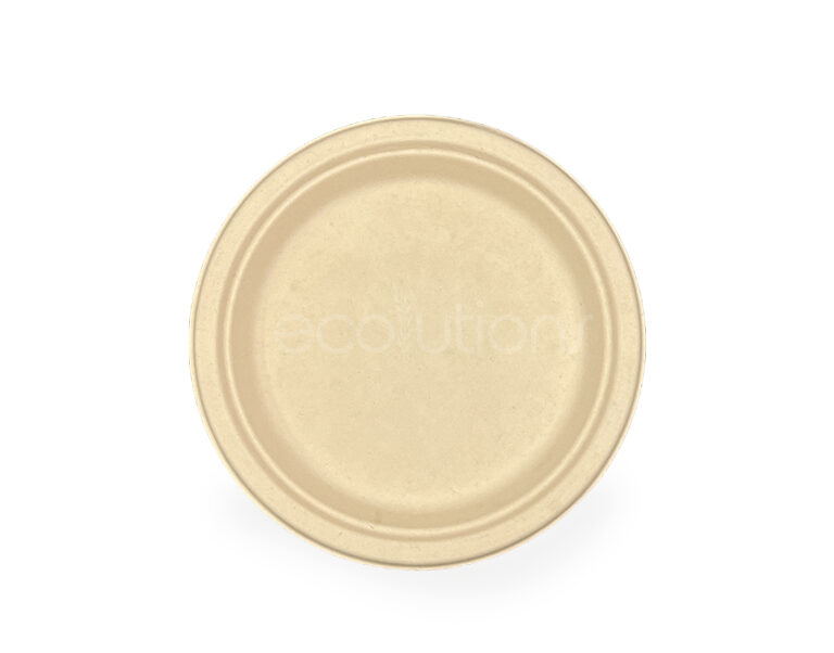 Bagasse Plate 9" Med Weight Ecolutions